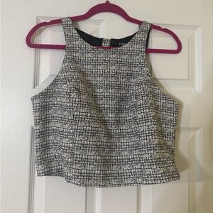 Express Cropped Tweed Sleeveless Top Size Large
